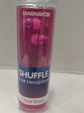 Magnavox MHP4850PK Wired Earbuds | 3.5mm Jack, Pink, 3 Sizes Included
